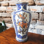 Gien. Important vase en faïence décor polychrome japonisant, XIX-XXe