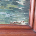 Edmond François Heirman (1869-1957). Huile sur panneau Les lavandières, fin XIXe siècle