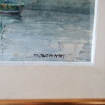 Paul Bernet (1888-1979). Aquarelle représentant le port du Croisic et Notre-Dame de Pitié, XXe siècle