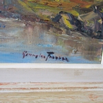 Germaine FRANCOZ (1902–1973). Savoie. Huile sur toile paysage de montagne
