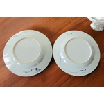 Chine. Compagnie des Indes. Paire dassiettes en porcelaine décor de fleurs, XVIIIe siècle [B]