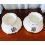 Paris. Coupes sur pied en porcelaine armoiries famille de Frejacques de Bar, XIXe siècle