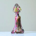 Raymond Branlé (1940-). Grand flacon en verre soufflé à décor dinclusions, XXe siècle