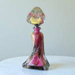 Raymond Branlé (1940-). Grand flacon en verre soufflé à décor dinclusions, XXe siècle