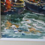 Robert L.P. LAVOINE (1916-1999). Aquarelle représentant le port du Grau au roi