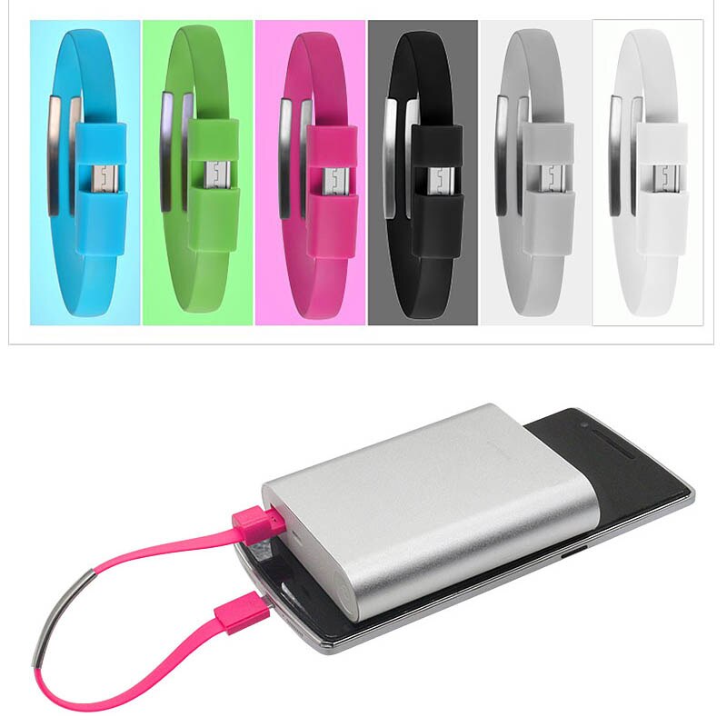 Micro-USB-2-0-donn-es-synchronisation-chargeur-c-ble-Bracelet-Bracelet-pour-Samsung-pour-autres