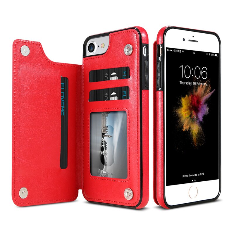 KISSCASE-Portefeuille-tuis-pour-iphone-6-6-S-7-8-Plus-X-Max-Coque-tui-Rabat