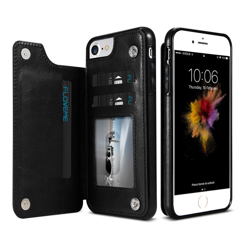 KISSCASE-Portefeuille-tuis-pour-iphone-6-6-S-7-8-Plus-X-Max-Coque-tui-Rabat