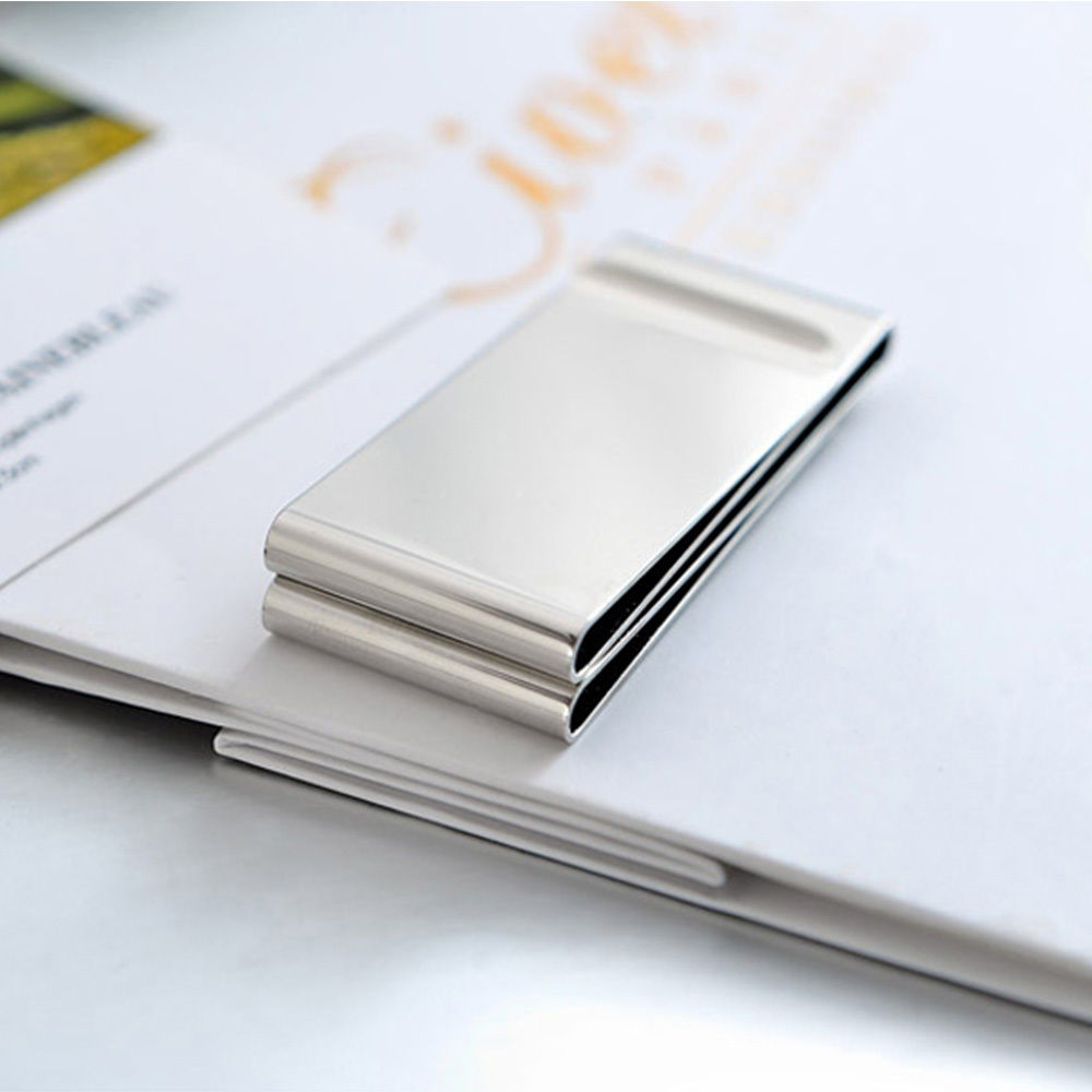 ISKYBOB-acier-inoxydable-mince-Double-face-hommes-femmes-pince-billets-portefeuille-en-m-tal-porte-monnaie