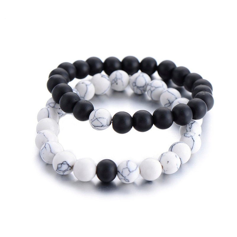 2-pi-ces-ensemble-Couples-Distance-Bracelet-classique-pierre-naturelle-blanc-et-noir-Yin-Yang-Bracelets