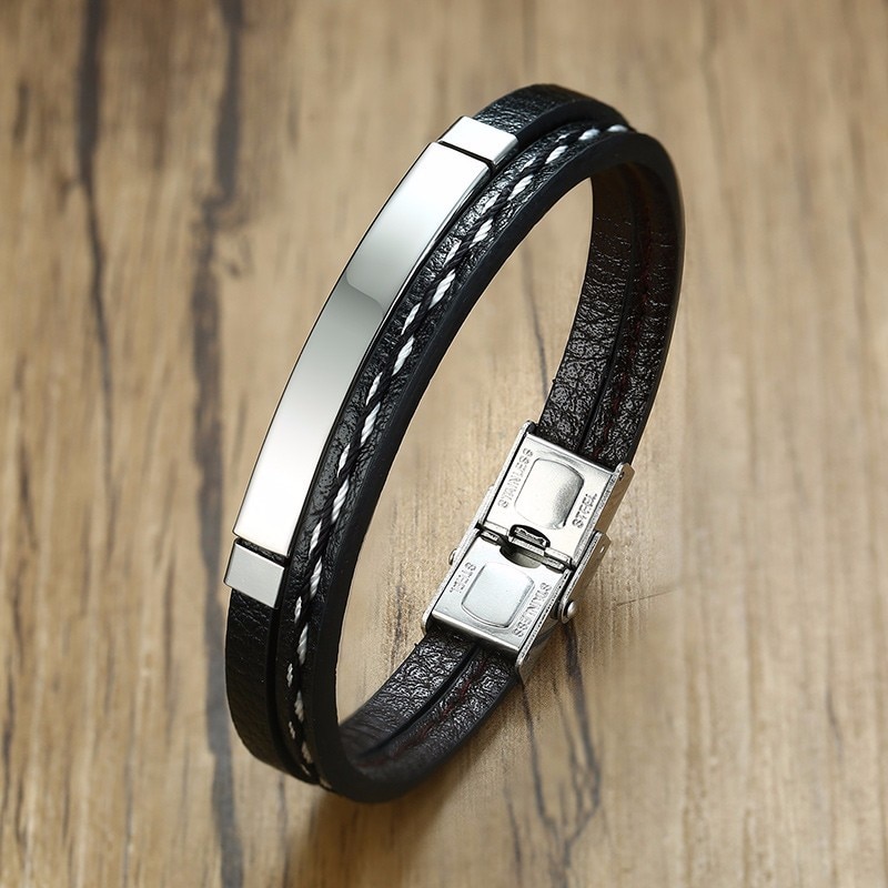 Bracelets-en-cuir-multicouche-Vnox-pour-hommes-femmes-personnalisable-gravure-Bracelets-de-Bar-en-acier-inoxydable