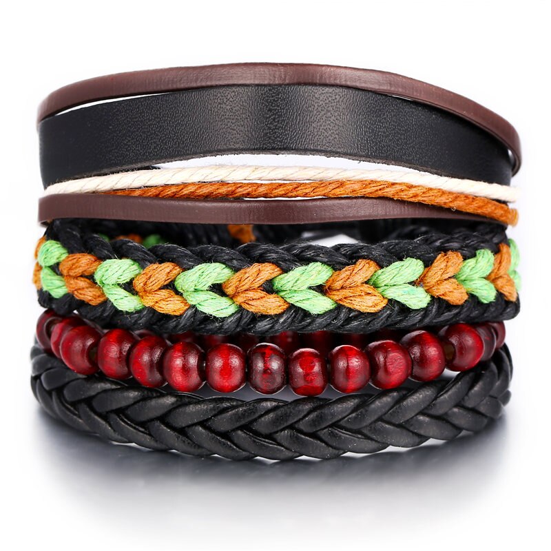 Si-moi-mode-multicouches-hommes-Bracelets-en-cuir-perl-ensemble-Vintage-gravure-espoir-infini-tress-Bracelets