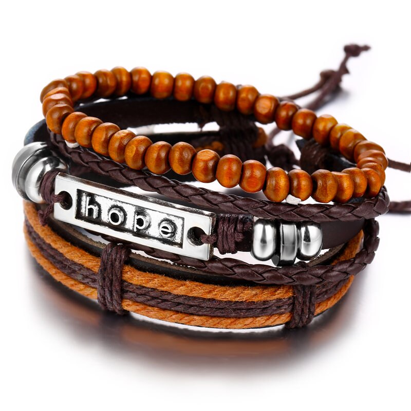 Si-moi-mode-multicouches-hommes-Bracelets-en-cuir-perl-ensemble-Vintage-gravure-espoir-infini-tress-Bracelets