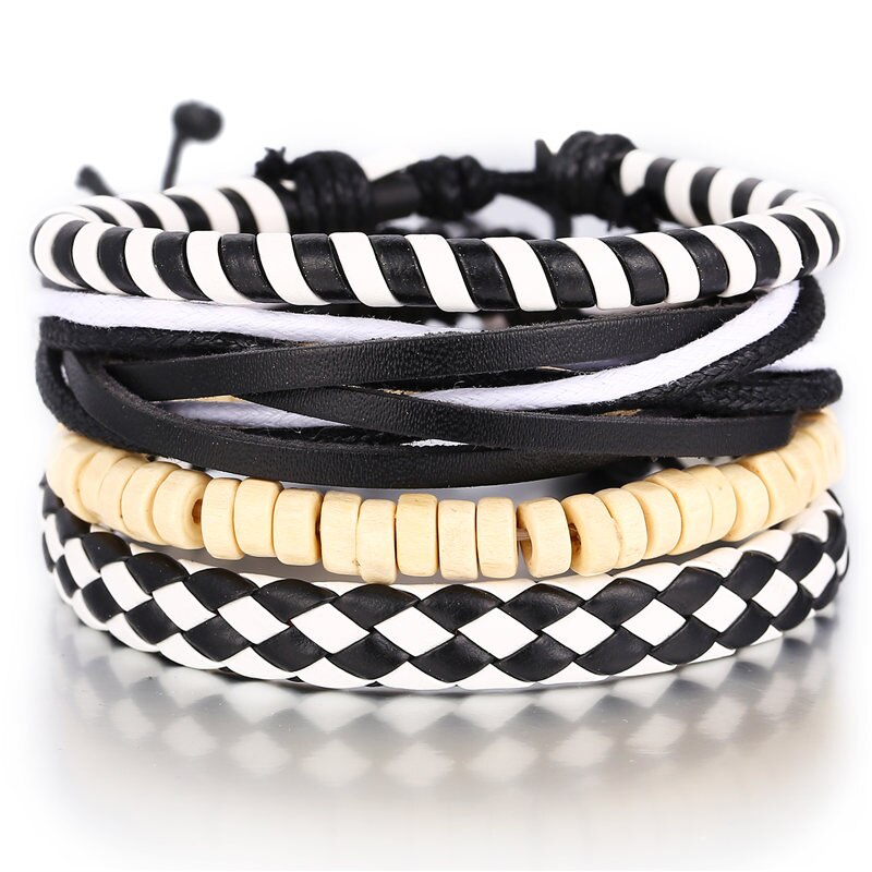 Si-moi-mode-multicouches-hommes-Bracelets-en-cuir-perl-ensemble-Vintage-gravure-espoir-infini-tress-Bracelets