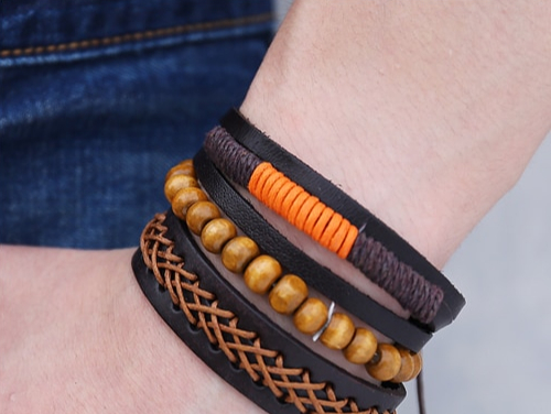 Si-moi-perle-de-bois-m-le-multicouche-Bracelet-en-cuir-hommes-tress-corde-bracelets-d