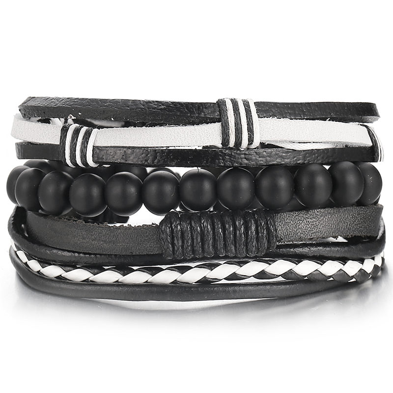 Si-moi-perle-de-bois-m-le-multicouche-Bracelet-en-cuir-hommes-tress-corde-bracelets-d