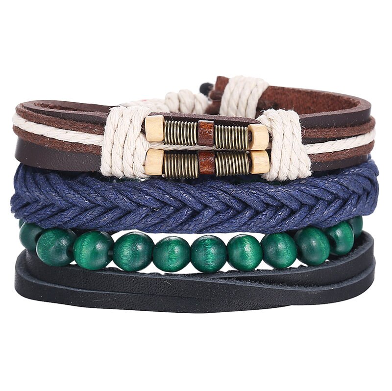 Si-moi-mode-Bracelets-en-cuir-multicouches-ensemble-pour-hommes-femmes-Vintage-plume-corde-armure-la