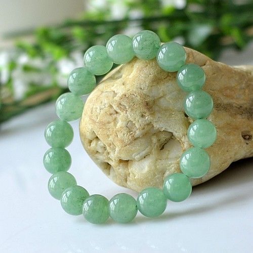 MOROW-fait-main-mode-100-naturel-vert-Aventurine-ronde-perle-pierre-unisexe-femmes-hommes-Bracelet-bijoux