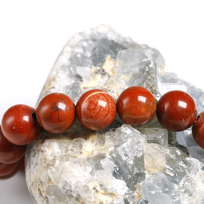 Naturel-v-ritable-jaspe-rouge-rond-pierres-semi-pr-cieuses-perles-6-8-10-MM-Bracelets