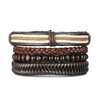 Vnox-4-pi-ces-ensemble-Bracelets-noirs-pour-hommes-bracelet-r-glable-longueur-boh-me-vacances