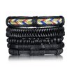 Vnox-4-pi-ces-ensemble-Bracelets-noirs-pour-hommes-bracelet-r-glable-longueur-boh-me-vacances