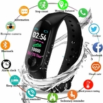 Hommes-montres-intelligentes-fr-quence-cardiaque-pression-art-rielle-couleur-cran-sport-tape-Bluetooth-Bracelet-montre