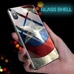Captain-Marvel-Iron-Man-Captain-America-Verre-T-l-phone-tui-pour-iphone-XSmax-XR-XS