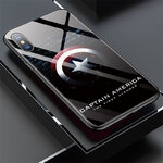 Captain-Marvel-Iron-Man-Captain-America-Verre-T-l-phone-tui-pour-iphone-XSmax-XR-XS