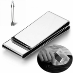 ISKYBOB-acier-inoxydable-mince-Double-face-hommes-femmes-pince-billets-portefeuille-en-m-tal-porte-monnaie