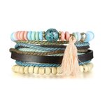 Vnox-4-pi-ces-ensemble-Bracelets-noirs-pour-hommes-bracelet-r-glable-longueur-boh-me-vacances