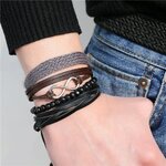 Si-moi-mode-multicouches-hommes-Bracelets-en-cuir-perl-ensemble-Vintage-gravure-espoir-infini-tress-Bracelets