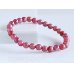 Livraison-gratuite-remise-en-gros-naturel-v-ritable-rose-rouge-rubis-Bracelet-lisse-perles-rondes-fini