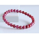 Livraison-gratuite-remise-en-gros-naturel-v-ritable-rose-rouge-rubis-Bracelet-lisse-perles-rondes-fini