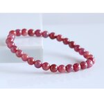 Livraison-gratuite-remise-en-gros-naturel-v-ritable-rose-rouge-rubis-Bracelet-lisse-perles-rondes-fini