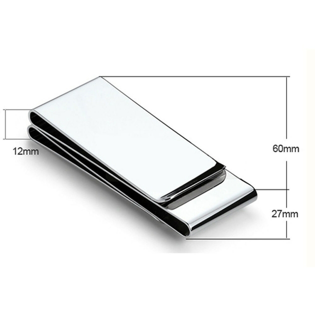 PORTE-BILLETS EN ACIER Inoxydable Porte-monnaie Pince à Billets Trois