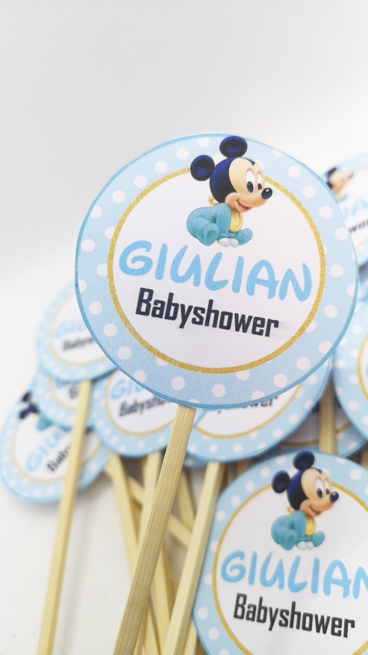 Toppers personnalisée theme mickey baby -ohpartybox