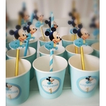 gobelet personalisé bleu mickey baby bébé