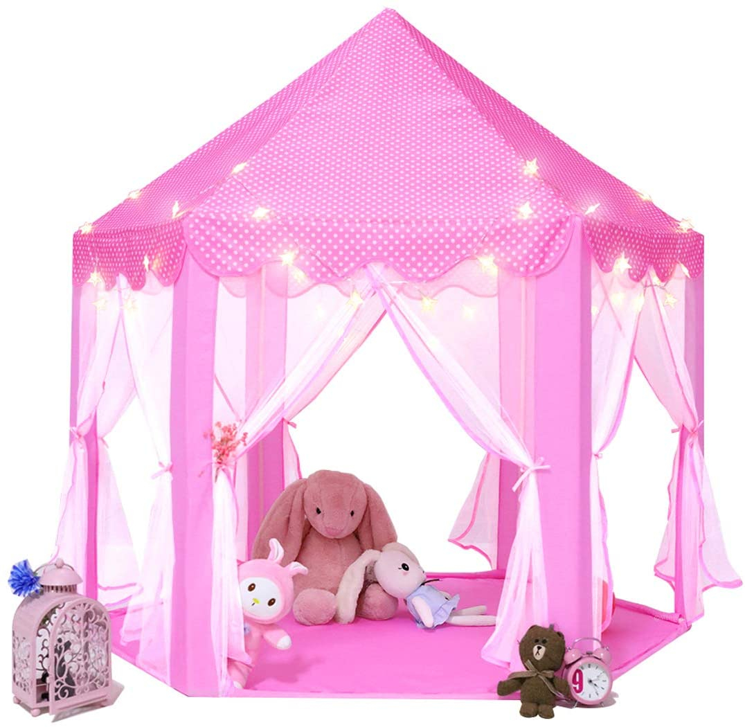 tente enfant tipi rose