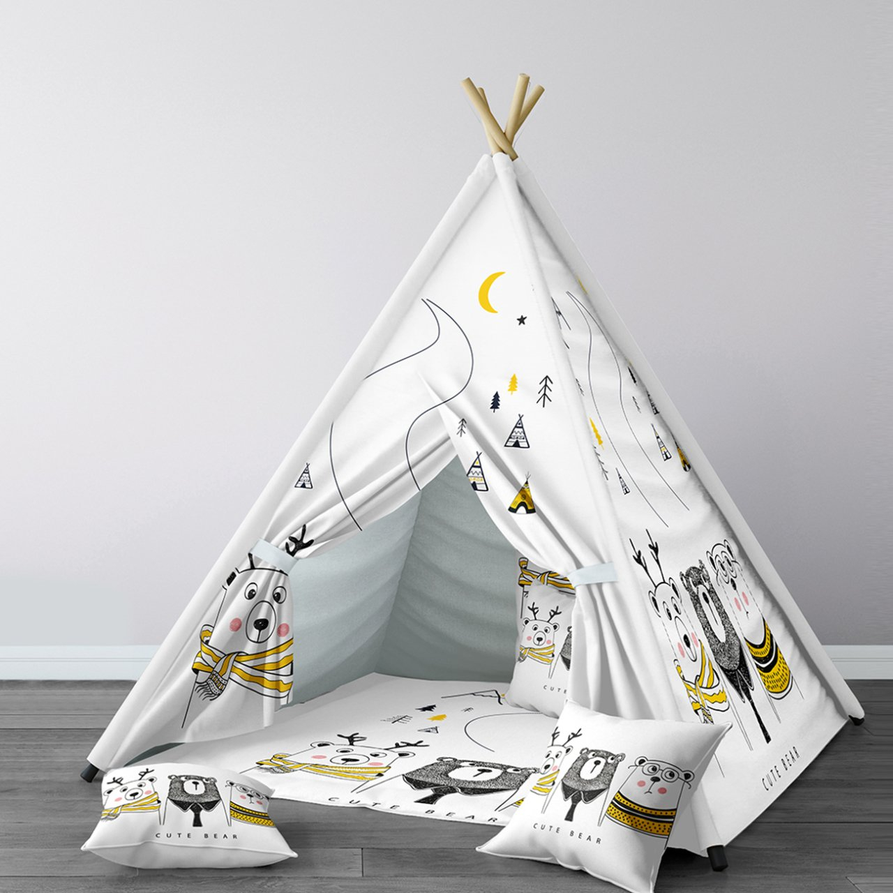 Tente tipi enfant interieur - Tipi enfant - ID Mômes