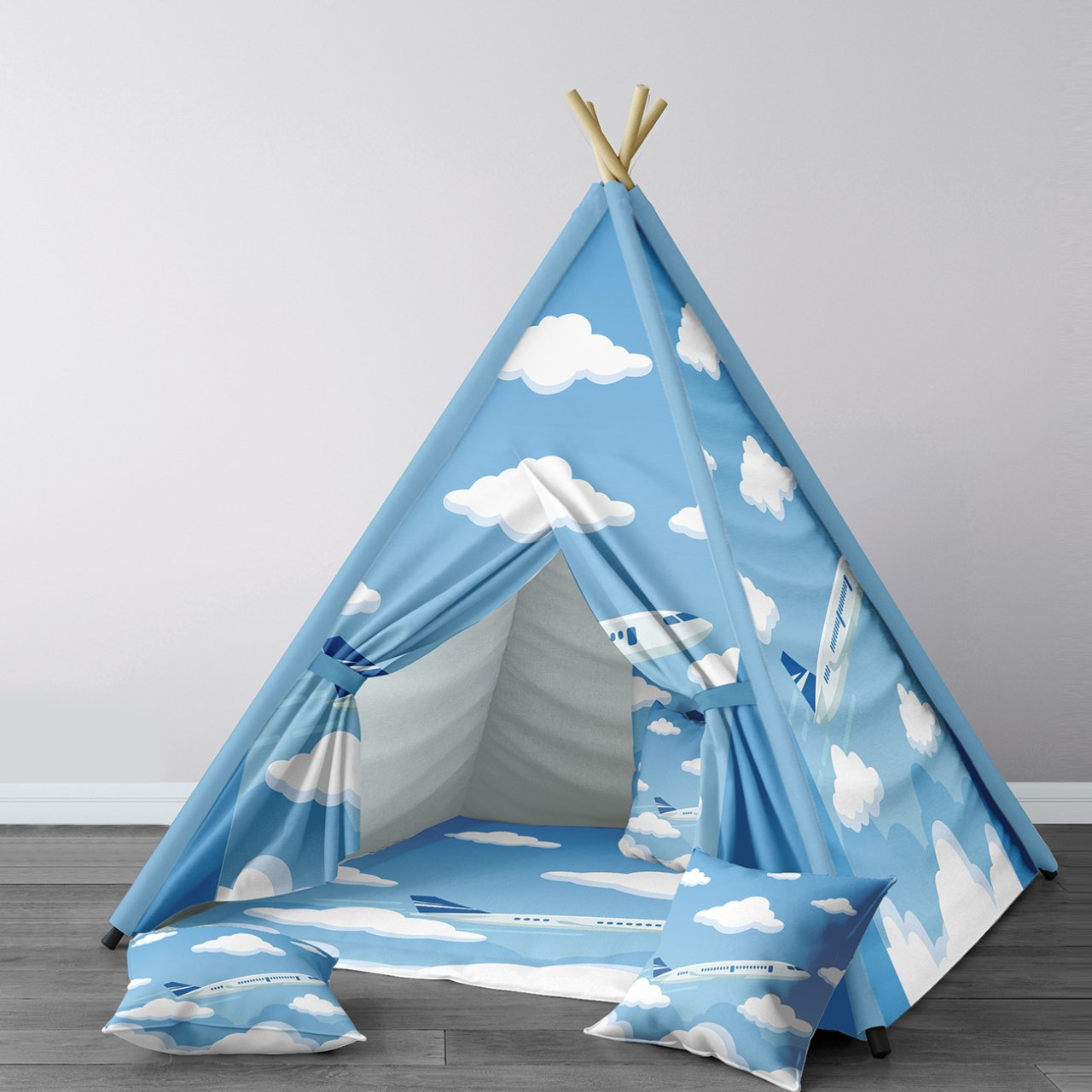 tipi enfant blanc bleu