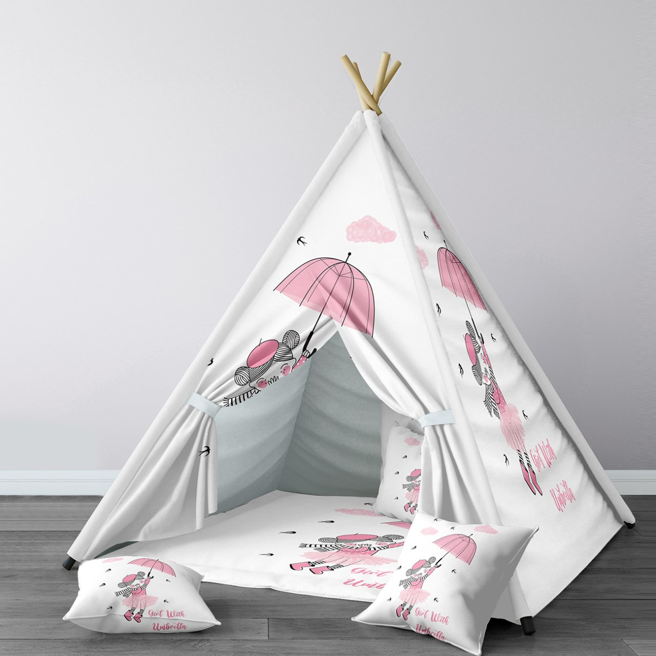 tipi pour enfant en bois