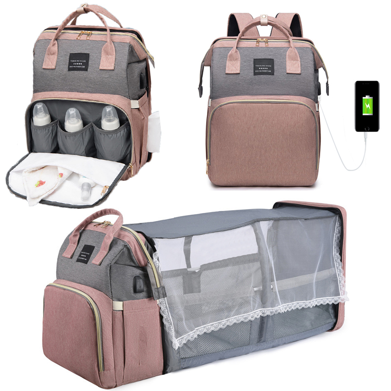 Sac à Langer Bébé Imperméable à Dos Grande Capacité Compact Imperméable  Pour Couches Biberons Nécessaire Toilette Déplacement Voyage