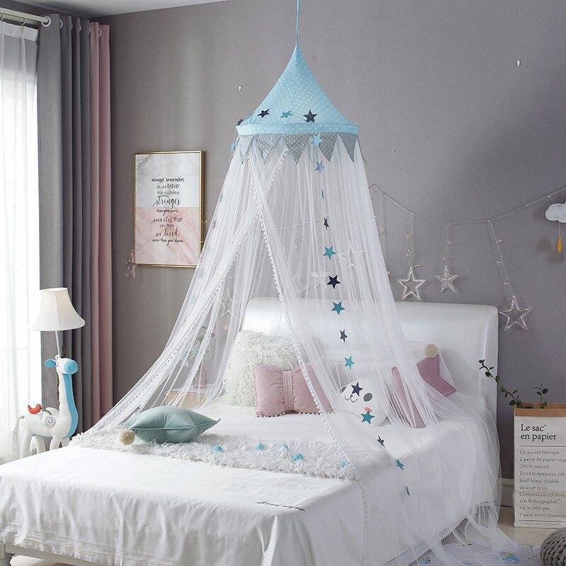 Moustiquaire-pour-chambre-de-b-b-rideau-de-lit-pour-enfant-auvent-rond-filet-de-lit