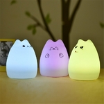 Color-LED-veilleuse-Animal-chat-stype-Silicone-doux-respiration-dessin-anim-b-b-p-pini-re