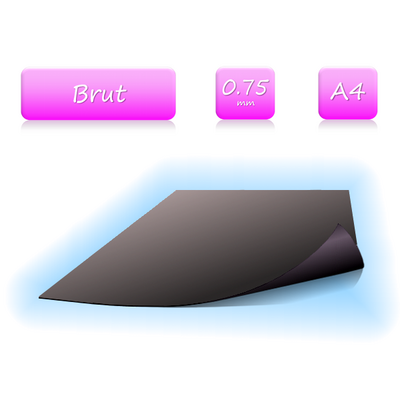 Feuille magnétique brute - format A4 - ép. 0.75mm