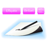 Feuille magnétique effaçable - blanc brillant - largeur 60cm - vendu au mètre