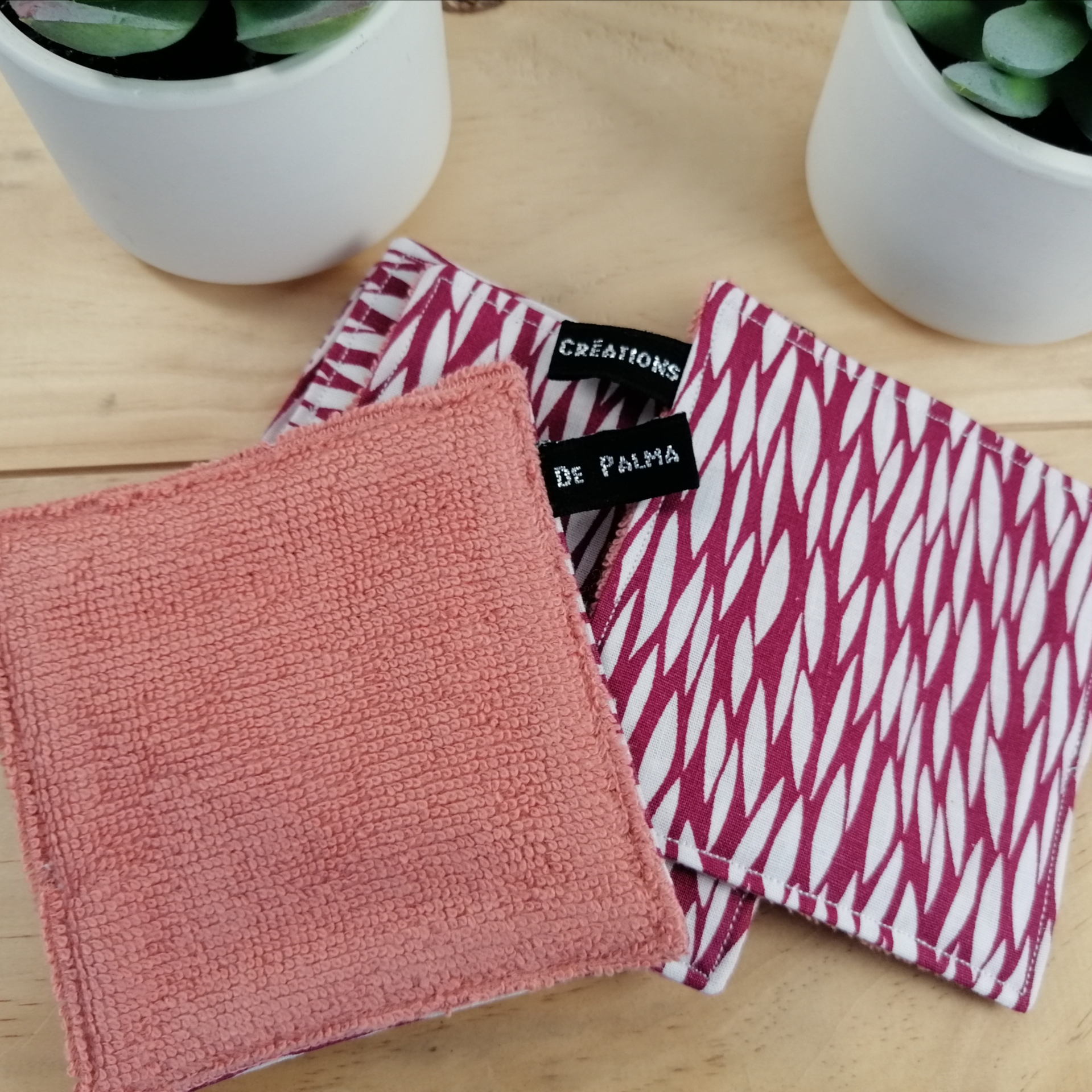 Semainier lingettes lavables Lilav Fuchsia et corail (1)