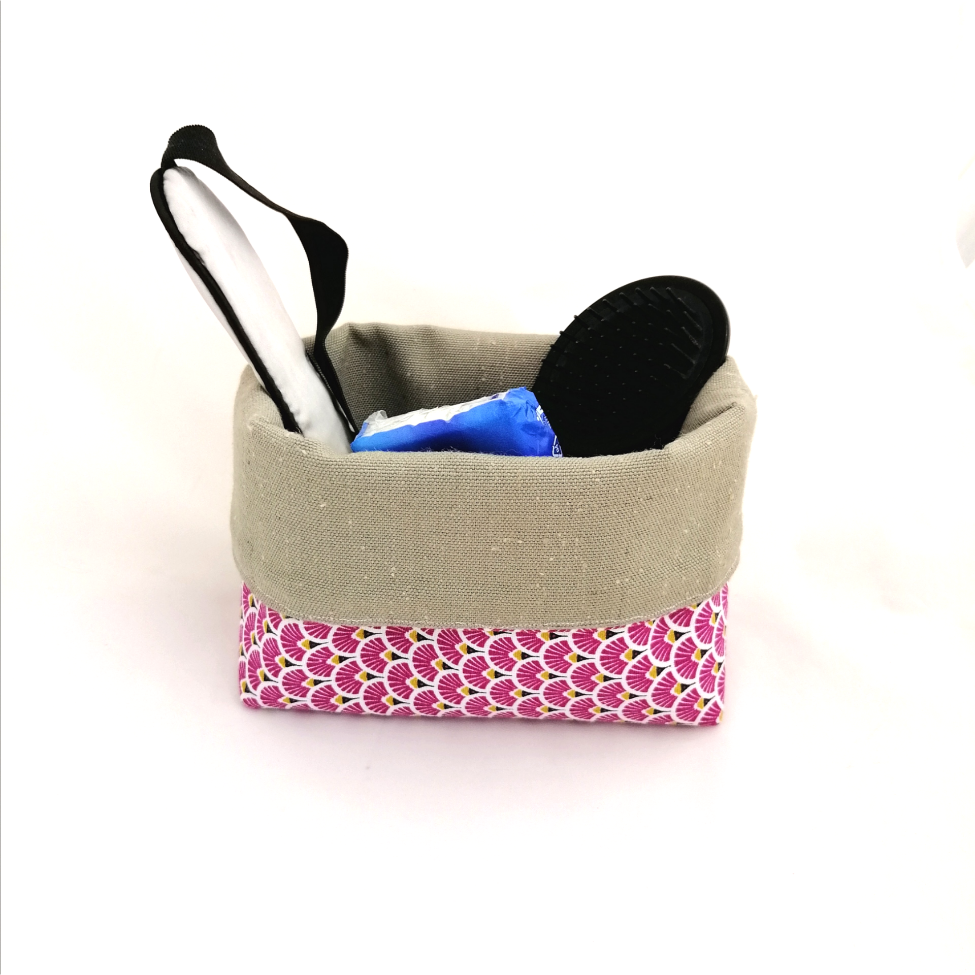 Ti Panier imprimé rose (1)
