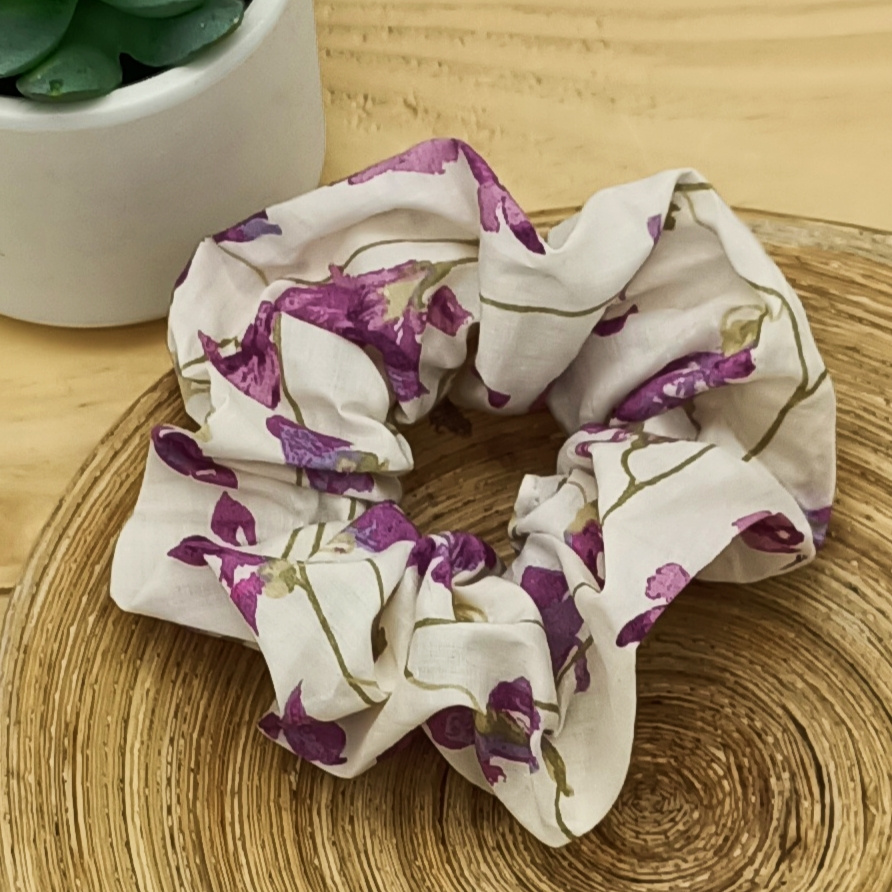 Chouchou floral violet. Poétique et bohème (1)