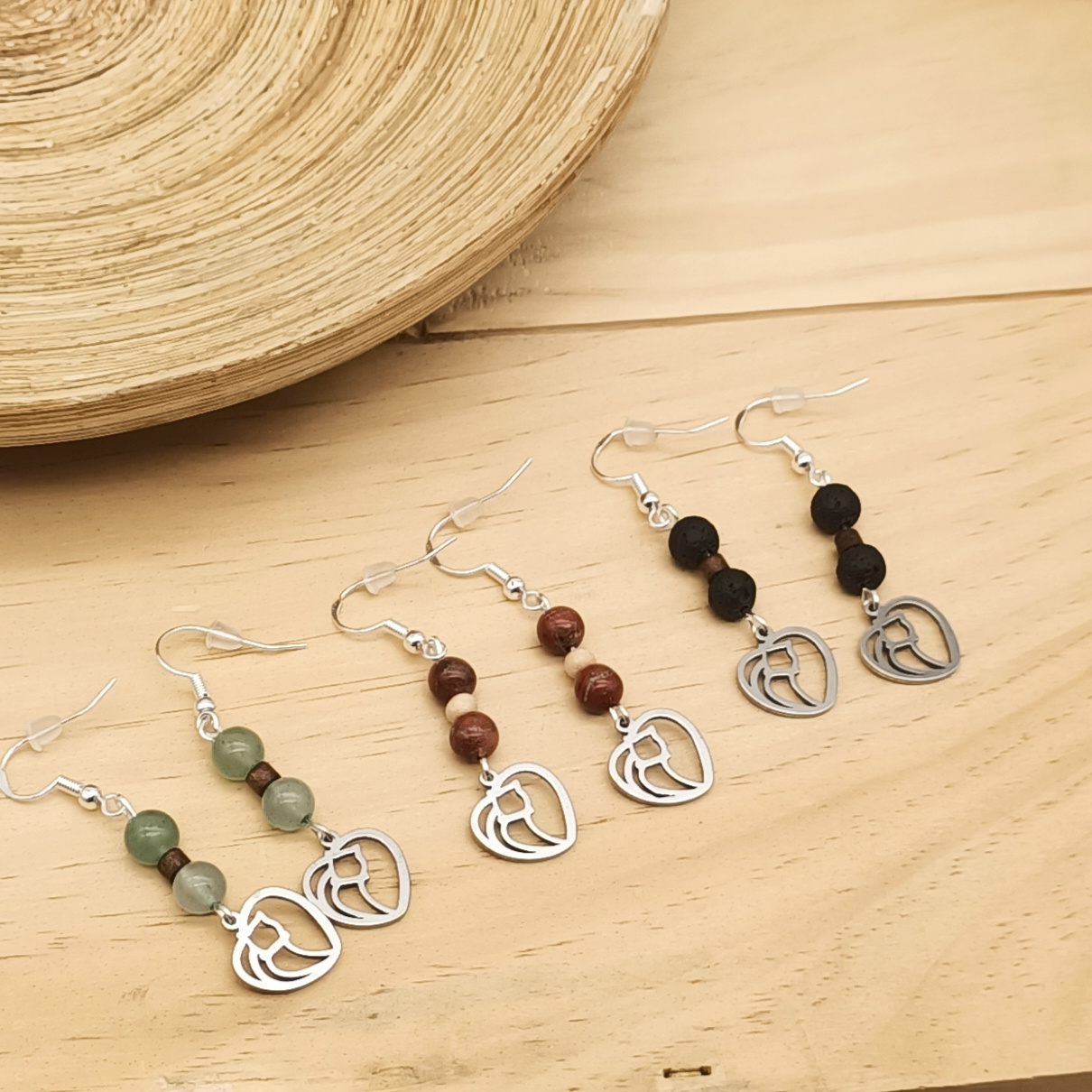 Boucles doreilles Pierres de Coeur (3)